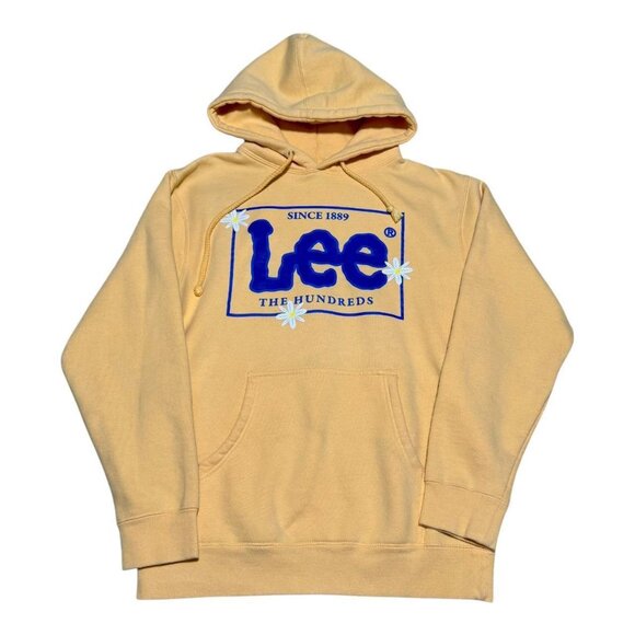 The Hundreds Lee Spell Out Logo‎ Yellow Hoodie Sweatshirt Adult Small - Picture 1 of 8